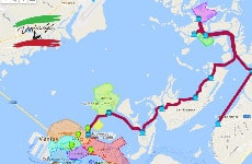 nuit Horaire pour la lagune nord de venise