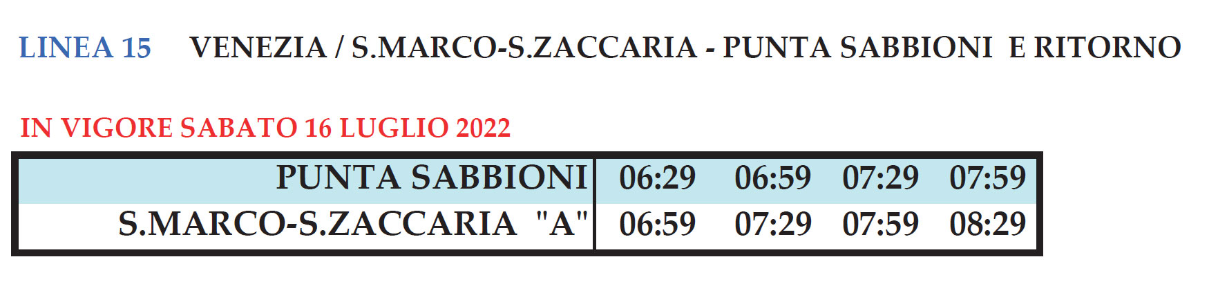 vaporetto 15 horaire et plan vaporetto