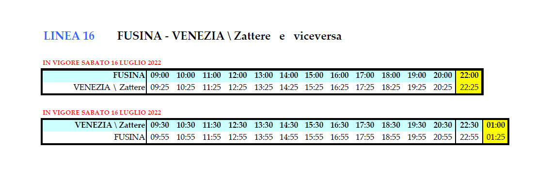 vaporetto 16 horaire et plan vaporetto
